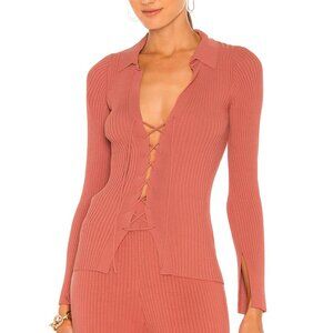 Cult Gaia Faye Cardigan Top in Jasper